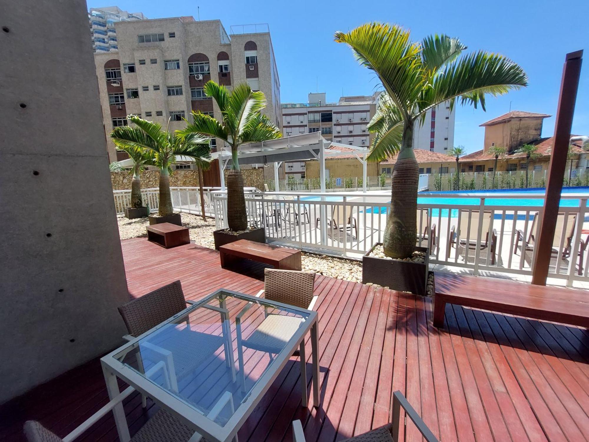 Appartamento Book Santos Unlimited 817 Elegancia Vista Mar Esterno foto